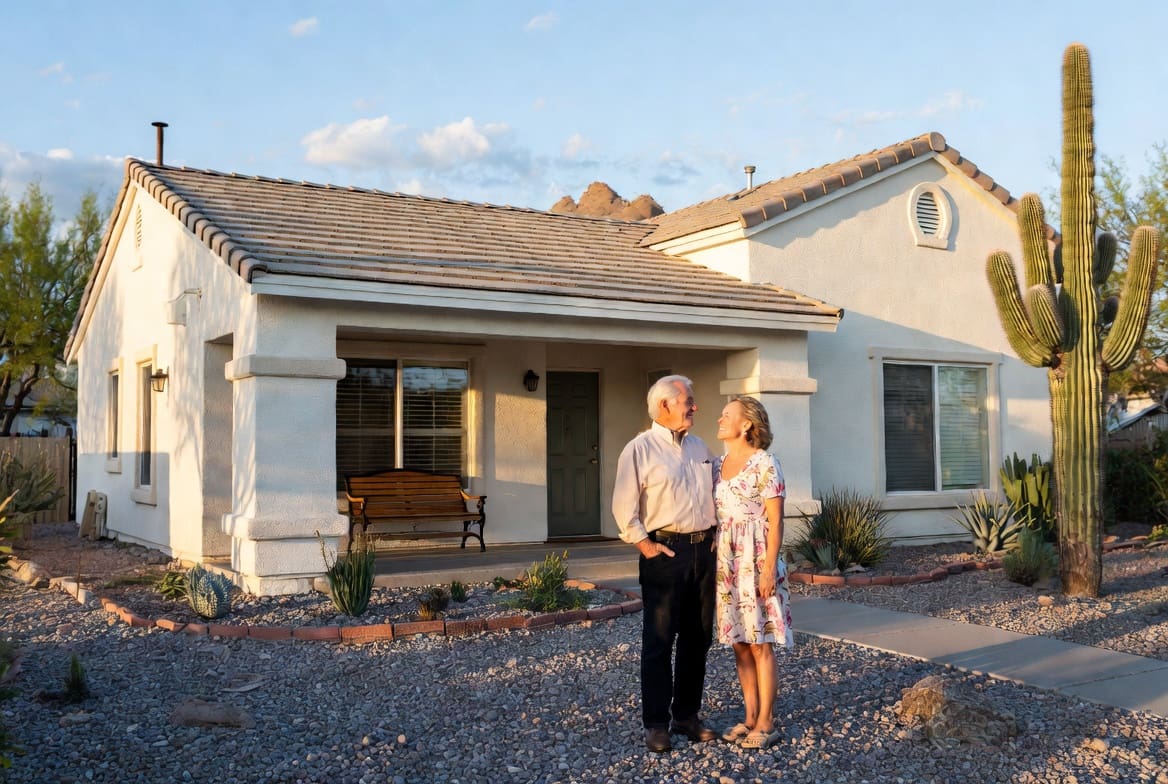 Arizona trust homeowners insurance review at a Scottsdale home with desert landscaping